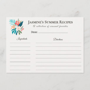 Sommer-Rezeptkarte Zitrus- und Blumenküche Ankündigung