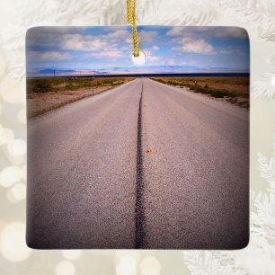 Sommer-Roadtrip-Urlaub Zwei-Seiten-Foto Keramikornament