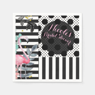 Sommer Rosa Flamingo Punkte Spaß Funky Party Serviette