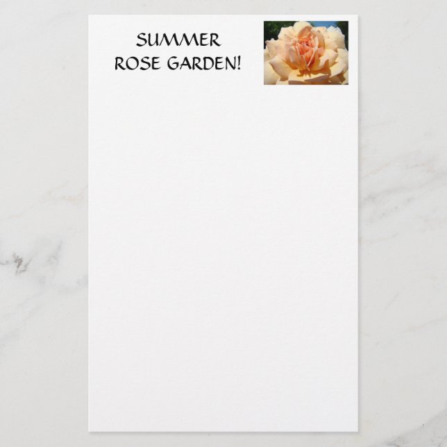 SOMMER ROSE GARDEN Stationery Master Gardener Briefpapier (Vorderseite)