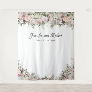 Sommer Rose Garten Blumengarten Foto Hintergrund Wandteppich