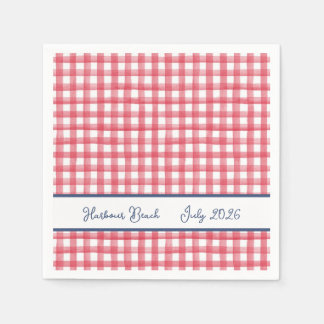 Sommer-Rot-Gingham, Kariert 4. Juli Serviette