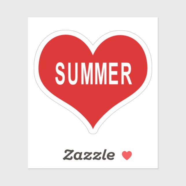 SOMMER Rote Liebe Herz Vinyl Sticker (Blatt)