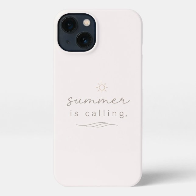 Sommer ruft - Minimale Ästhetik iPhone-Hülle iPhone Hülle (Rückseite)