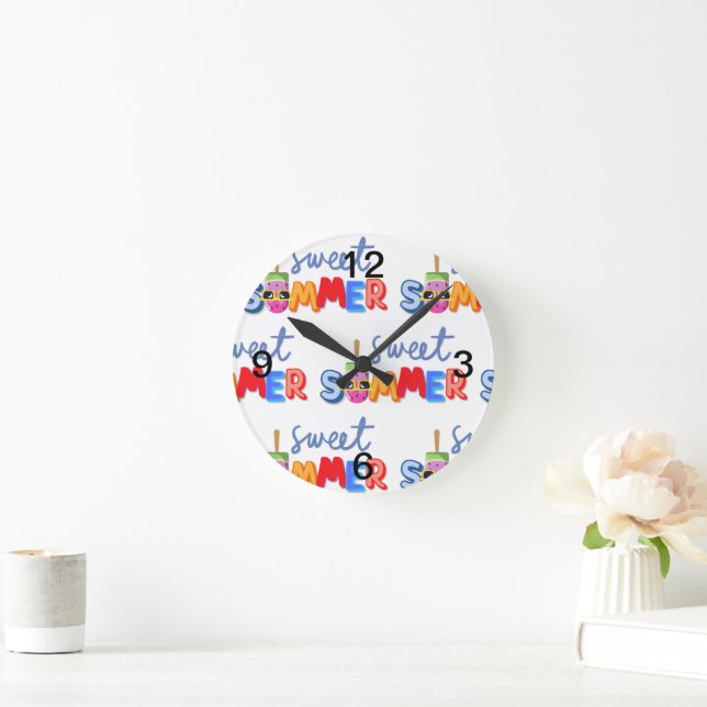 Sommer Runde Wanduhr (Zuhause)