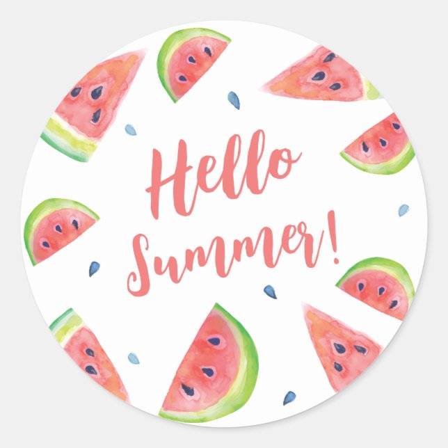 Sommer Runder Aufkleber (Vorderseite)
