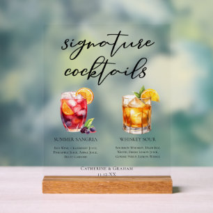Sommer-Sangria-Whiskey-Sour-Signatur-Cocktails Acrylschild