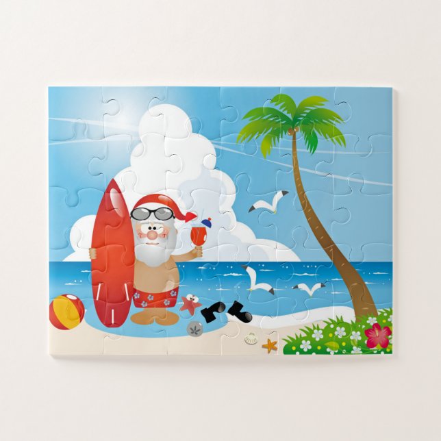 SOMMER SANTA AM STRAND JIGSAW PUZZLE (Horizontal)