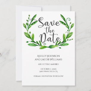 Sommer-Save-the-Date. Garten-Hochzeitsankündigung Save The Date