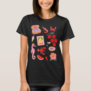 Sommer Sbook Meeresfrüchte Sardinen Fisch Vintage T-Shirt