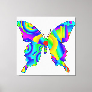 Sommer Schmetterling gespannte Leinwanddruck