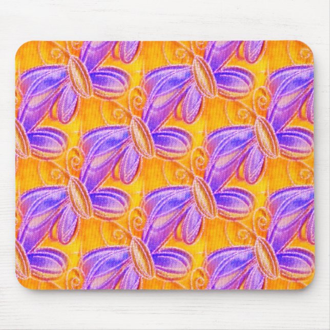 Sommer-Schmetterlinge hell Mousepad (Vorne)