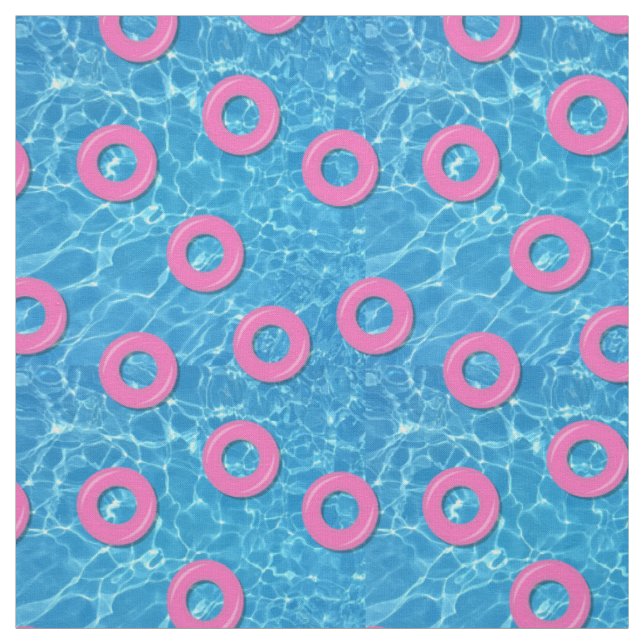 Sommer Schwimmbad Wasser und rosa Inflatables Stoff (Muster)