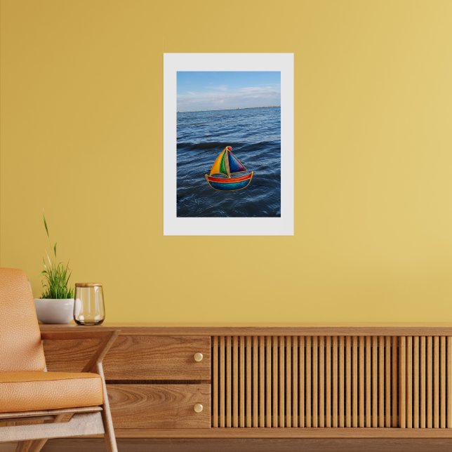Sommer Segelboot — Farben auf einer Reise Poster (Wohnzimmer 2)