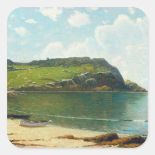 Sommer-Segeln Quadratischer Aufkleber