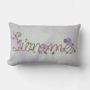 Sommer-Seil und Blumen Lendenkissen