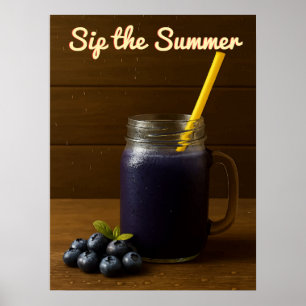Sommer Sieben - Erfrischendes Blueberry Juice Post Poster