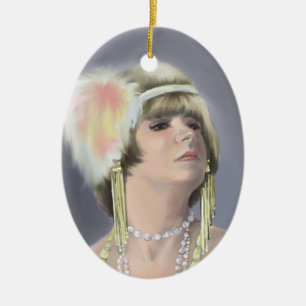 Sommer Sirene Ovaler Schmuck Keramikornament
