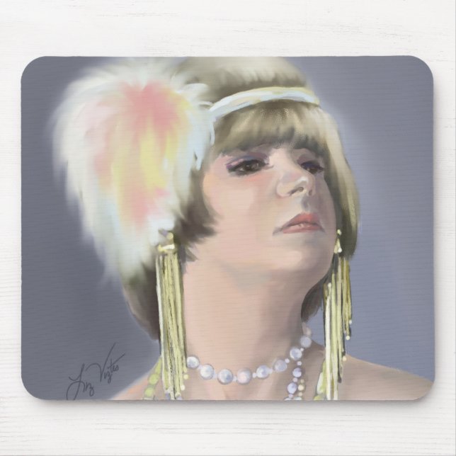Sommer Sirene Portrait Mousepad (Vorne)