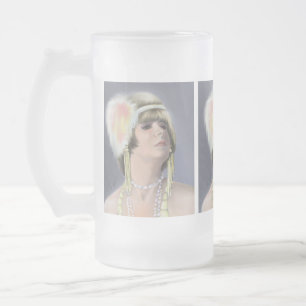 Sommer Sirene Porträt Frosted Bierkrug Mattglas Bierglas