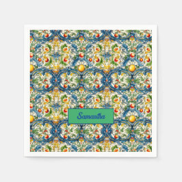 Sommer, sizilianische Orangen aus dem Mittelmeer M Serviette