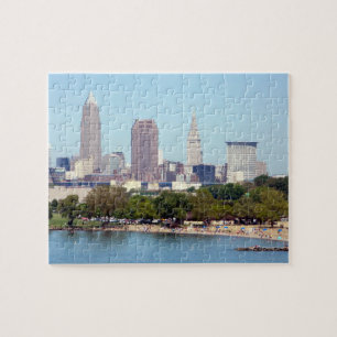 Sommer-Skyline-Puzzlespiel Clevelands, Ohio Puzzle