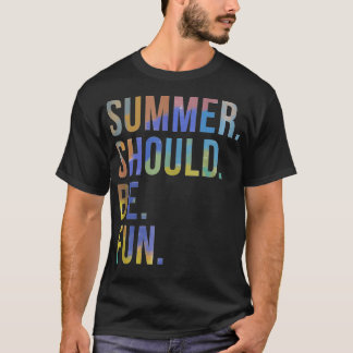 Sommer sollte Spaß Vintag Rainbow TieDye Sommer T-Shirt
