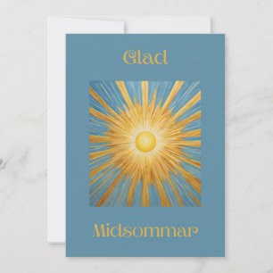 Sommer Solstice - Blank Flat Holiday Card Feiertagskarte