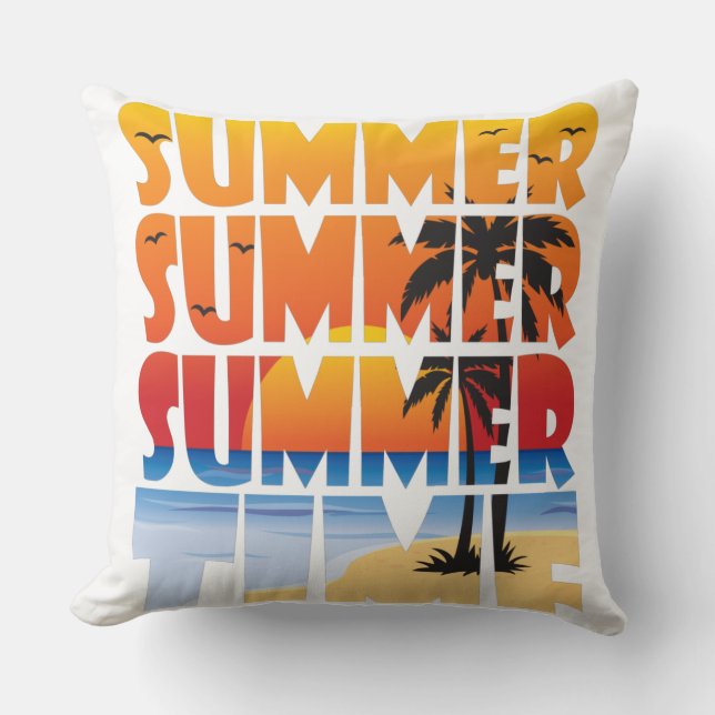 Sommer Sommerzeit! Kissen (Vorderseite)