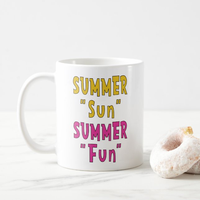 Sommer Sonne Sommer Spaß Kaffeetasse (Mit Donut)