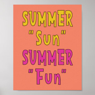 Sommer Sonne Sommer Spaß Poster