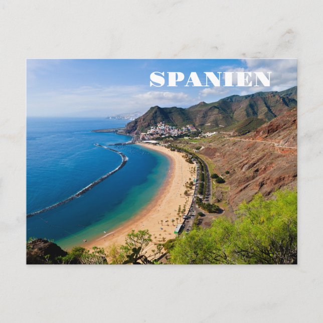 Sommer-Sonne-Strand-Spanien Postkarte (Vorderseite)