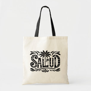 Sommer Sonne und Meer - "SALUD" - Palmendekor Tragetasche