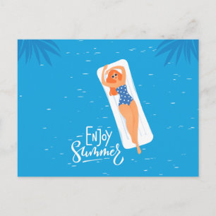 Sommer-Sonnenbadewunder - Illustration Postkarte