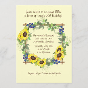 Sommer-Sonnenblume-Einladung Einladung