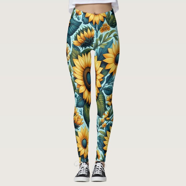 Sommer/Sonnenblumen/ Leggings (Vorderseite)