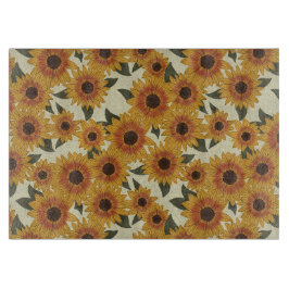 Sommer Sonnenblumen Schneidebrett