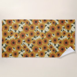 Sommer Sonnenblumen Strandtuch
