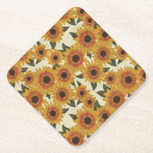 Sommer-Sonnenblumen Untersetzer