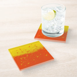 Sommer-Sonnenschein-Minimalist-Druck Glasuntersetzer