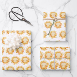 Sommer-Sonnenschein Sonne Geschenkpapier Set