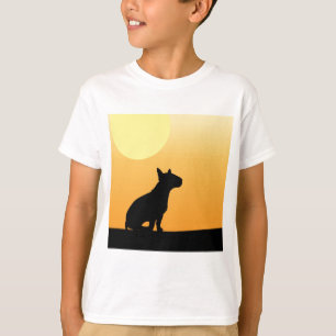 Sommer-Sonnenuntergang-Bullterrier T-Shirt