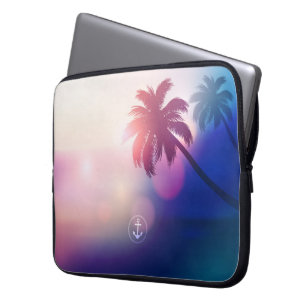 Sommer-Sonnenuntergang-Strand Laptopschutzhülle