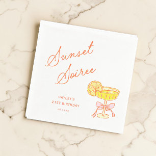 Sommer-Sonnenuntergangs-Soiree-Party Serviette