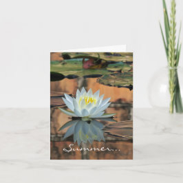 Sommer-Sonnenwende-Wasser-Lilien-Karte Karte