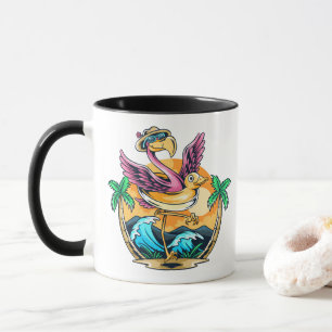 Sommer-Spaß-Flamingo Tasse