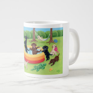 Sommer-Spaß Labradors Malerei Jumbo-Tasse
