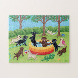 Sommer-Spaß Labradors Malerei Puzzle