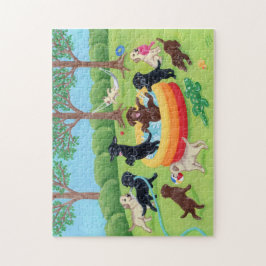 Sommer-Spaß Labradors Malerei Puzzle