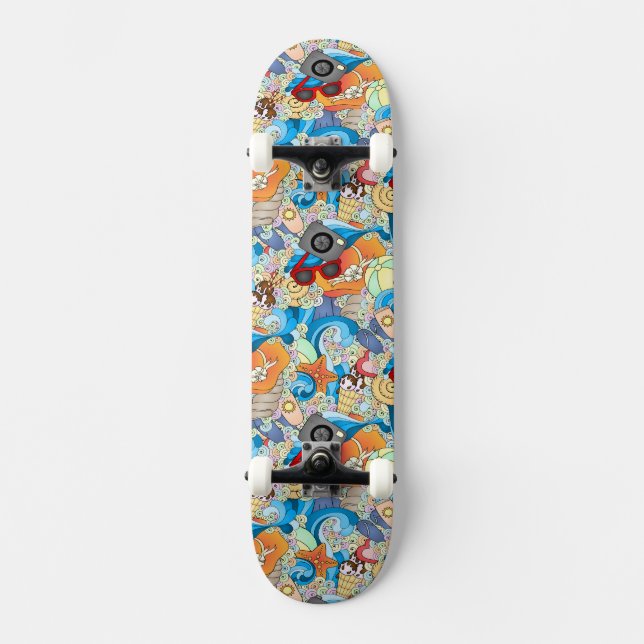 Sommer-Spaß-Muster Skateboard (Vorderseite)